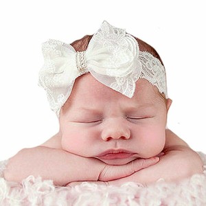 christening bows headbands