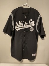 Chicago White Sox Dynasty Jersey Embroidered Black Button Down  Mens Size XL