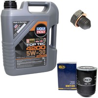 MotoröL Set 5W-30 5 Liter + ÖLfilter SM 108 + Schraube FüR Audi Seat VW Passat