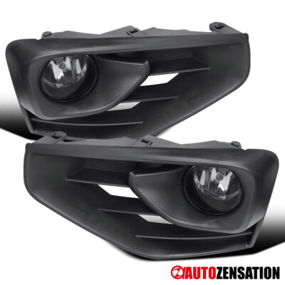 Autozensation Front Fog Lights With Bezels For 2015-2017 Jeep Renegade - Halogen, Pair, H8 Bulbs
