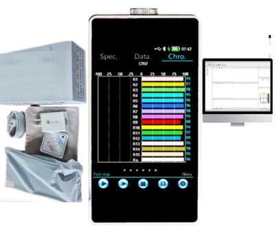 Digital Spectrometer Spectral Illuminometer CCT CRI Lux Spectrum with 380-780nm