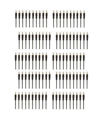100x Shock Electronix 13cm/5'' 3.5mm Mono 1/8'' EURORACK Patch CV Trigger Cable.