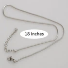 18" Stainless Steel SNAKE CHAIN Necklace Pendant Jewelry 1.5mm thick