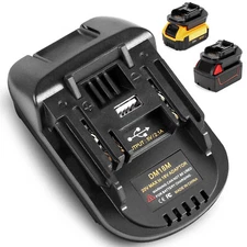 Battery Adapter DM18M for De walt 20V & Milwaukee 18V to Makita 18V Tools