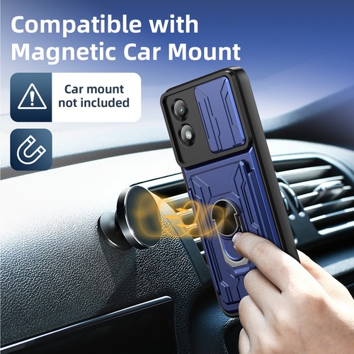 Funda tipo billetera a prueba de golpes con soporte + vidrio templado para Motorola Moto G Play 2024 - Imagen 43 de 83