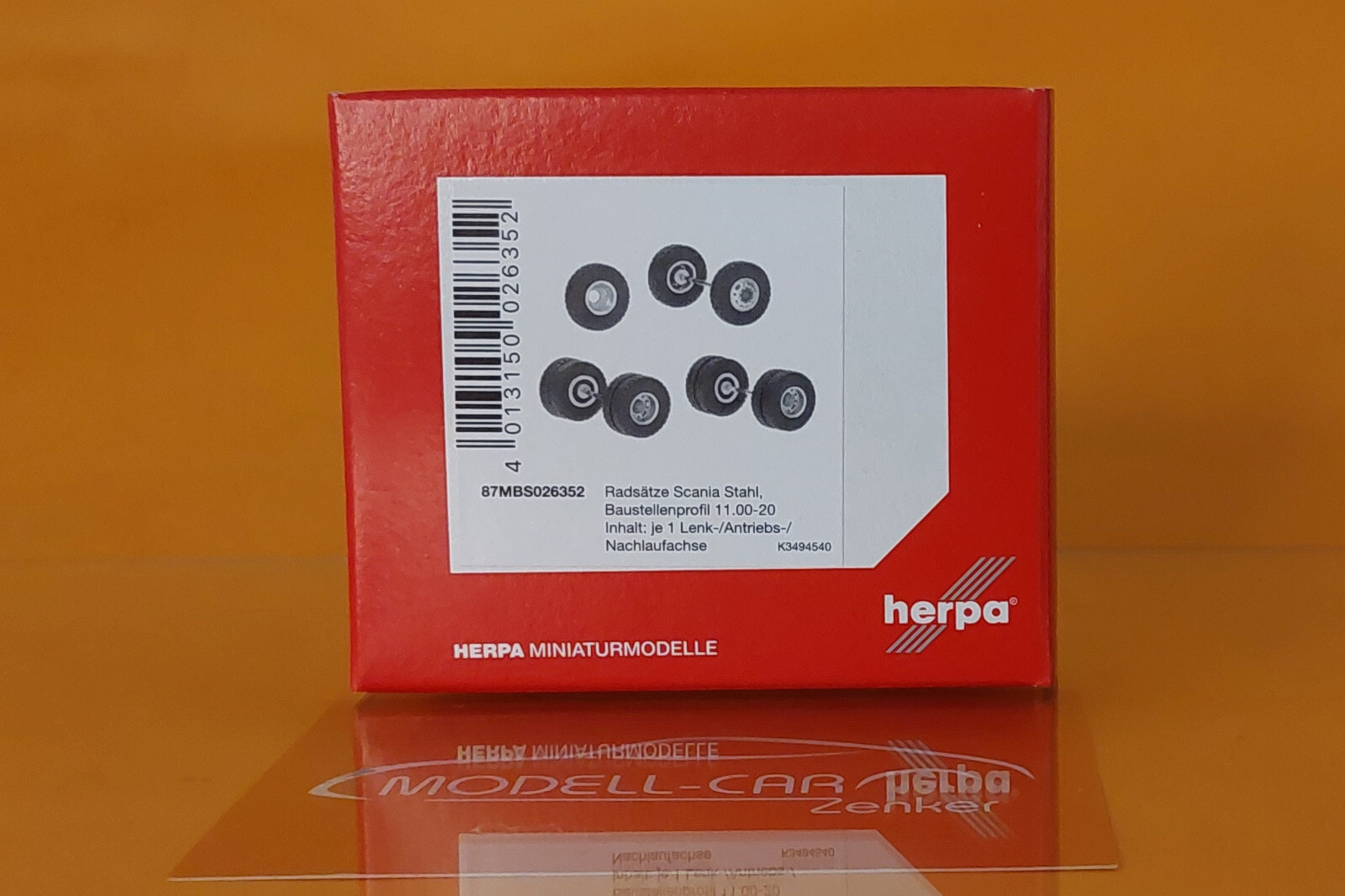Herpa 87MBS026352 Zubehör Radsätze Scania Stahl Bereifung 11.00-20 1:87 NEU