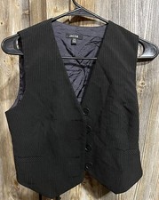 Jacob Boys Pinstripe Formal Black Pinstripe Vest - Size 5/6 - Preowned