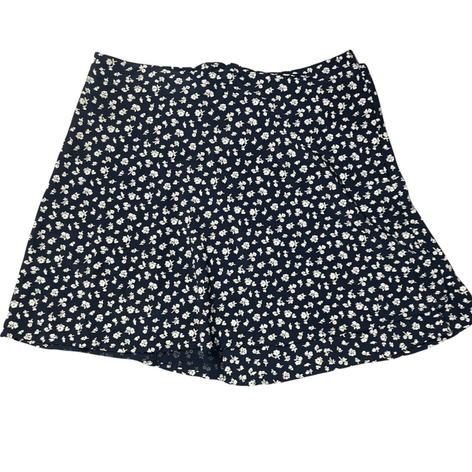 Brandy Melville Navy Floral Wrap Skirt Gem