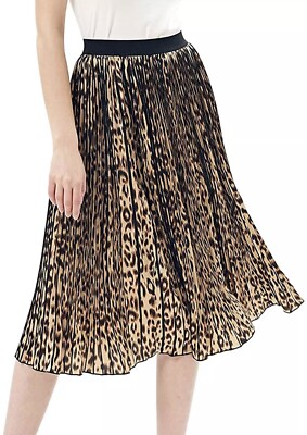 leopard midi skirt elastic waist