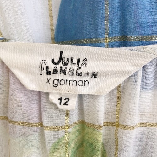 Gorman x Julia Flanagan Dress Size 12 Dot Com Smock Oversized Cotton Colourful - Picture 9 of 10