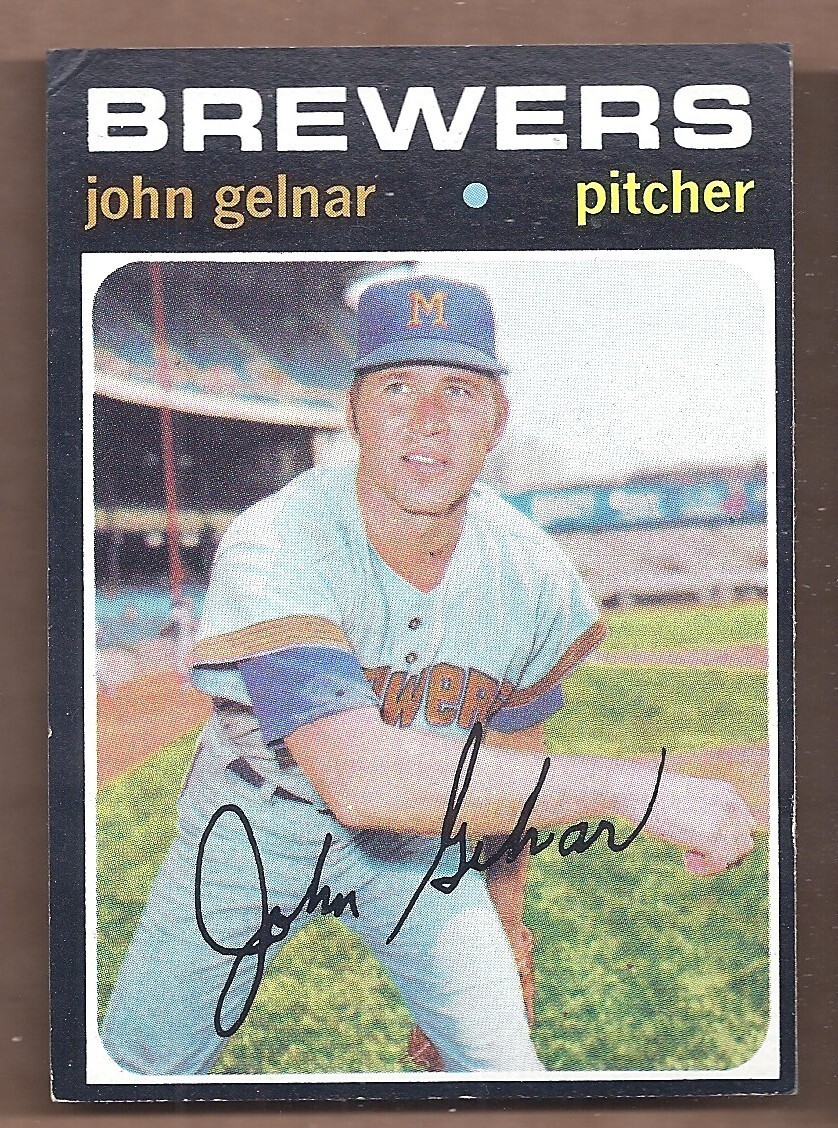 1971 Topps SEMI-HIGH #604 JOHN GELNAR EX CONDITION