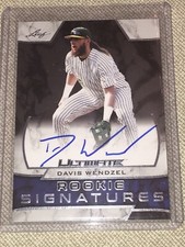 DAVIS WENDZEL 2019 Leaf Ultimate AUTOGRAPH TEXAS RANGERS BAYLOR BEARS