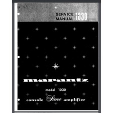 Marantz 1030 Stereo Amplifier Service manual 24 pages comb bound Gloss Cover