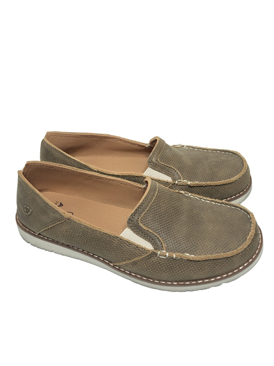 Ariat Cruiser Moccasins Womens 10 B Brown Comfort Flats 10023008 Slip On  Loafer