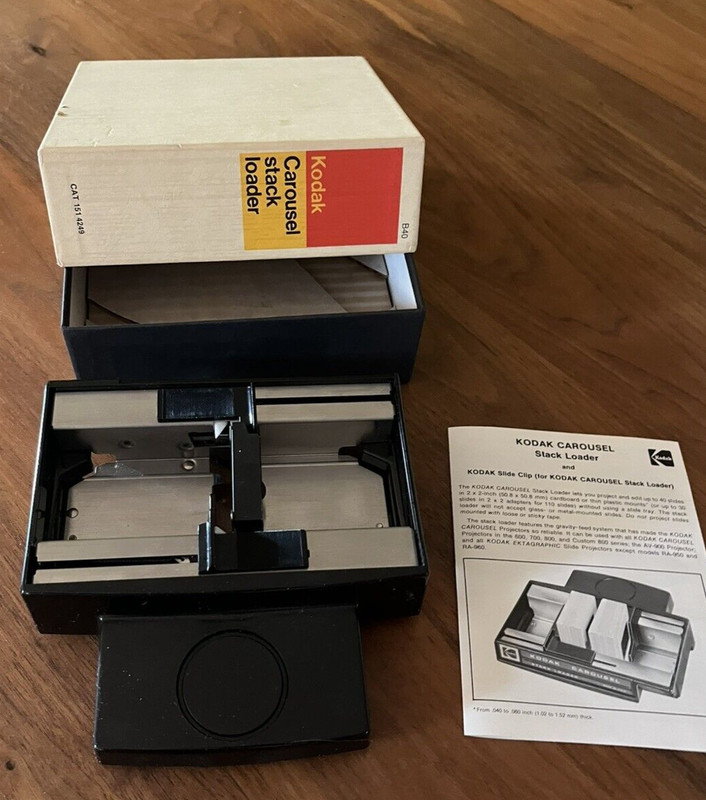 Kodak Carousel Stack Loader B40 Original Box Manual CAT 1514249