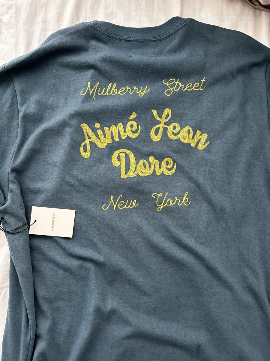 BRAND NEW Aime Leon Dore Chain Stitch Tee Orion Blue Size XXL 2XL T-Shirt