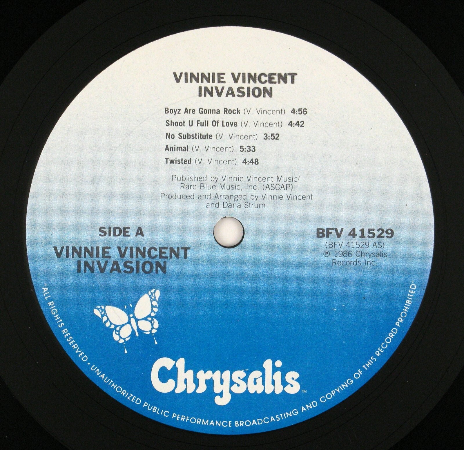 VINNIE VINCENT Invasion LP 1986 HARD ROCK/GLAM NM- NM- - Picture 3 of 6