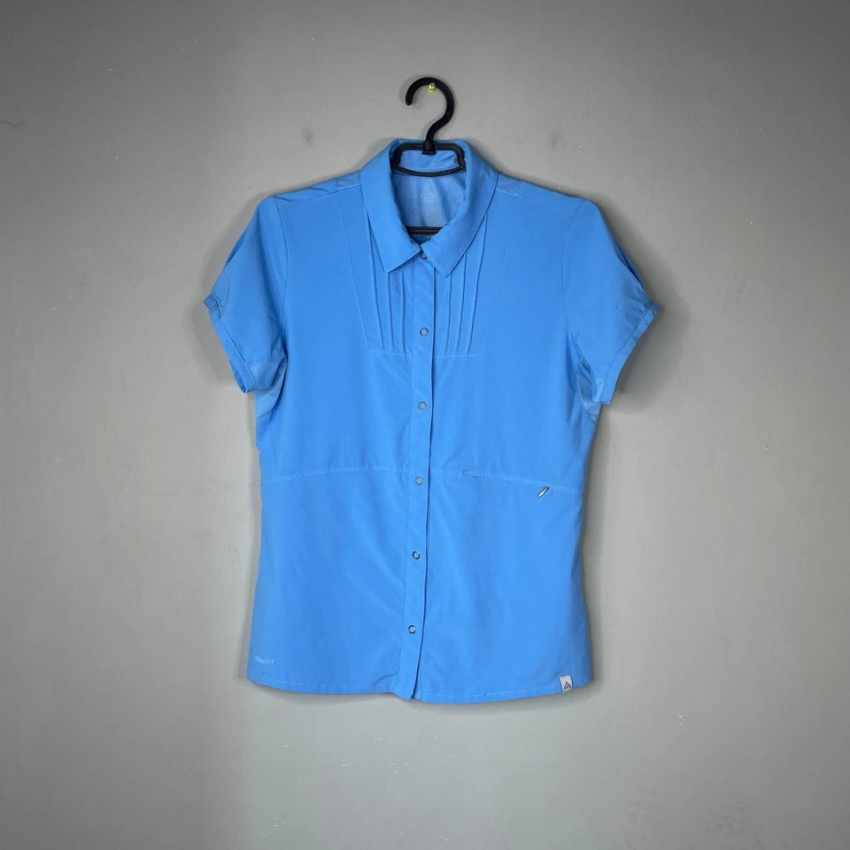 Nike ACG Damen T-Shirt Taschen Blau Snap Up S/S Größe M - Bild 1 von 4