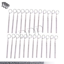 24 PCS DENTAL MOUTH MIRROR 5 w/ HANDLE DENTAL INSTRUMENTS