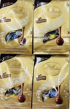 (Lot Of 4) Lindt Lindor Assorted 5 Flavor Chocolate Candy Truffles - 15.2 oz.