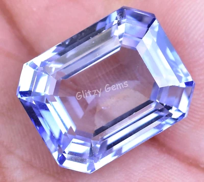 Natürlich Makellos Blauer Ceylon Saphir 31.30 Karat Smaragd Zertifiziert Selten - Bild 1 von 4