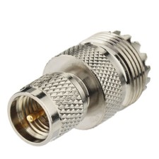 Bingfu UHF SO-239 Female to Mini-UHF Male Connector Adapter for Amateur Radio