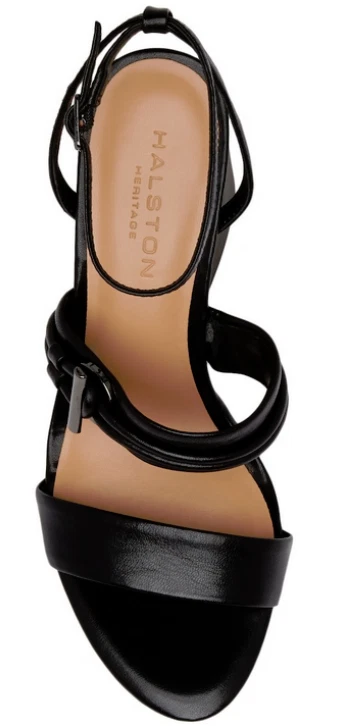 Halston Heritage Sola in Monte Carlo Sandal Black 8 NIB $365 - Image 3 of 3