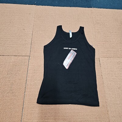Absolut Vodka New Orleans Womens Large Sleeveless Tank T-Shirt Black Top T4a