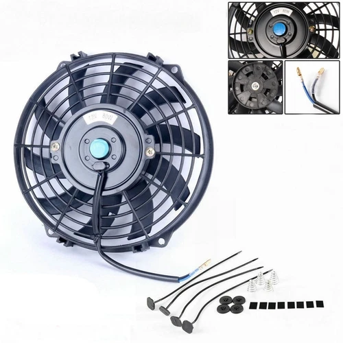 9" Elektrische Universal Lüfter Auto Kühlerlüfter Ziehen Schieben 12V 90W - Bild 2 von 6