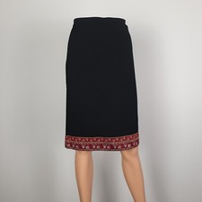 Y2K Vintage Black Ribbon Trim Skirt by Express World Brand XS