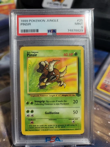 PSA 9 MINT PINSIR NON-HOLO #25 1999 JUNGLE POKEMON TCG
