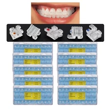 10 Kits Orthodontic Brackets Ceramic Braces Crystalline Roth 022 345 Elegan I