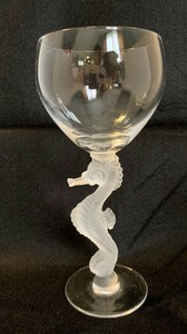 Wine Glasses With White Frosted Stem