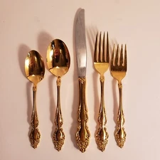 Oneida 1881 Rogers Gold Electroplate Flatware Your Choice Forks Knives Spoons