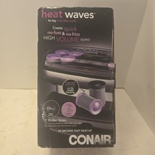 Conair Heat Waves 1-1/2" and 1-3/4" Ceramic Flocked Rollers W/85 Sec. Fast Heat