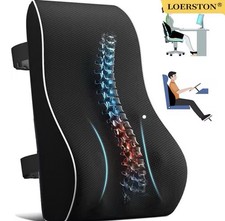 Coussin Lombaire Mémoire de Forme Soutien Dos Chaise Bureau Voiture Ergonomique