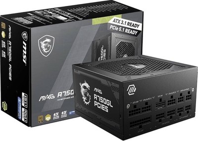 MSI Mag A750GL PCIE5 PSU 750W Fully Modular Power Supply 80+ Gold *SEALED*