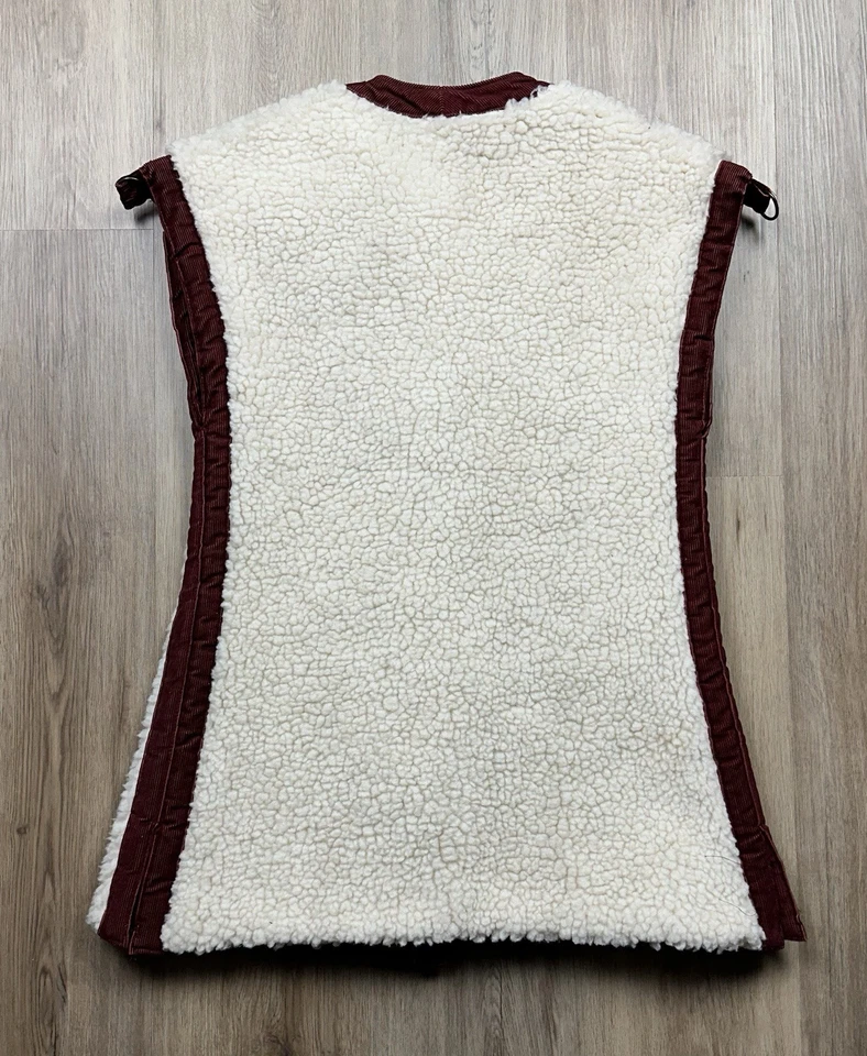 Chaleco Levi’s Hecho en EE. UU. Mujer’s Vintage Reversible Sherpa Rockabilly Raro Foto 4 de 4