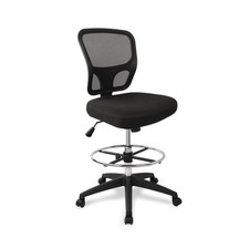 Armless Drafting Chair Tall Office Chair Adjustable Height High Back Ergonomi...