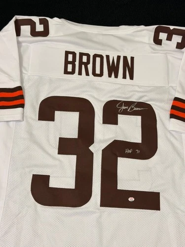 Jim Brown Cleveland Browns Signed Football Jersey with COA
