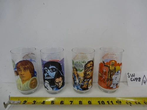 Vintage Star Wars Burger King 1977 glasses set of 4 complete set