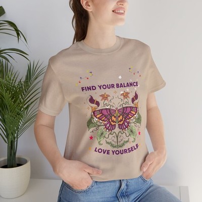 Find Your Balance - Love Yourself  Butterfly Tee