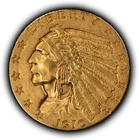 1910 G$2.50 Indian Head Gold Quarter Eagle - Authentic US Coin - SKU-G5559