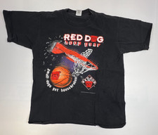 Vintage 1995 Red Dog Beer Hoop Gear T-Shirt Men L Made in USA Basketball Black