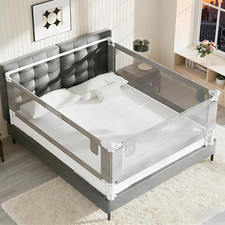 3-Pack King Size Bed Rails for Toddlers -Height Adjustable Baby Bed Rail Guard S