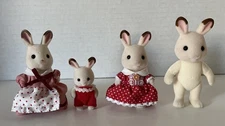 Calico Critters Sylvanian Families Chocolate Rabbit Family Set Of 4