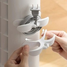 4Pc Appliance Cord Wrap Cable Organizer Winder for Kitchen Tidy Holder Clips ABS