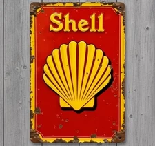 Shell Gasoline 8 x 12 Vintage Novelty Metal Sign Made In USA NEW!