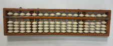 Vintage Tezhi Japanese Abacus Soroban 17 Rods - 1 x 4 Beads