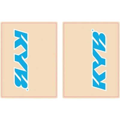 Flu Designs Inc. 01014 Upper Fork KYB Decal - Cyan blue/White